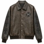 Chrome Hearts Vintage Cross Leather Jacket – Brown