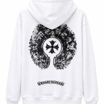 Chrome Hearts White Floral Cross Pullover Hoodie