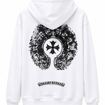 Chrome Hearts White Floral Cross Pullover Hoodie