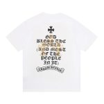Chrome Hearts White Gothic Cross Script T-Shirt