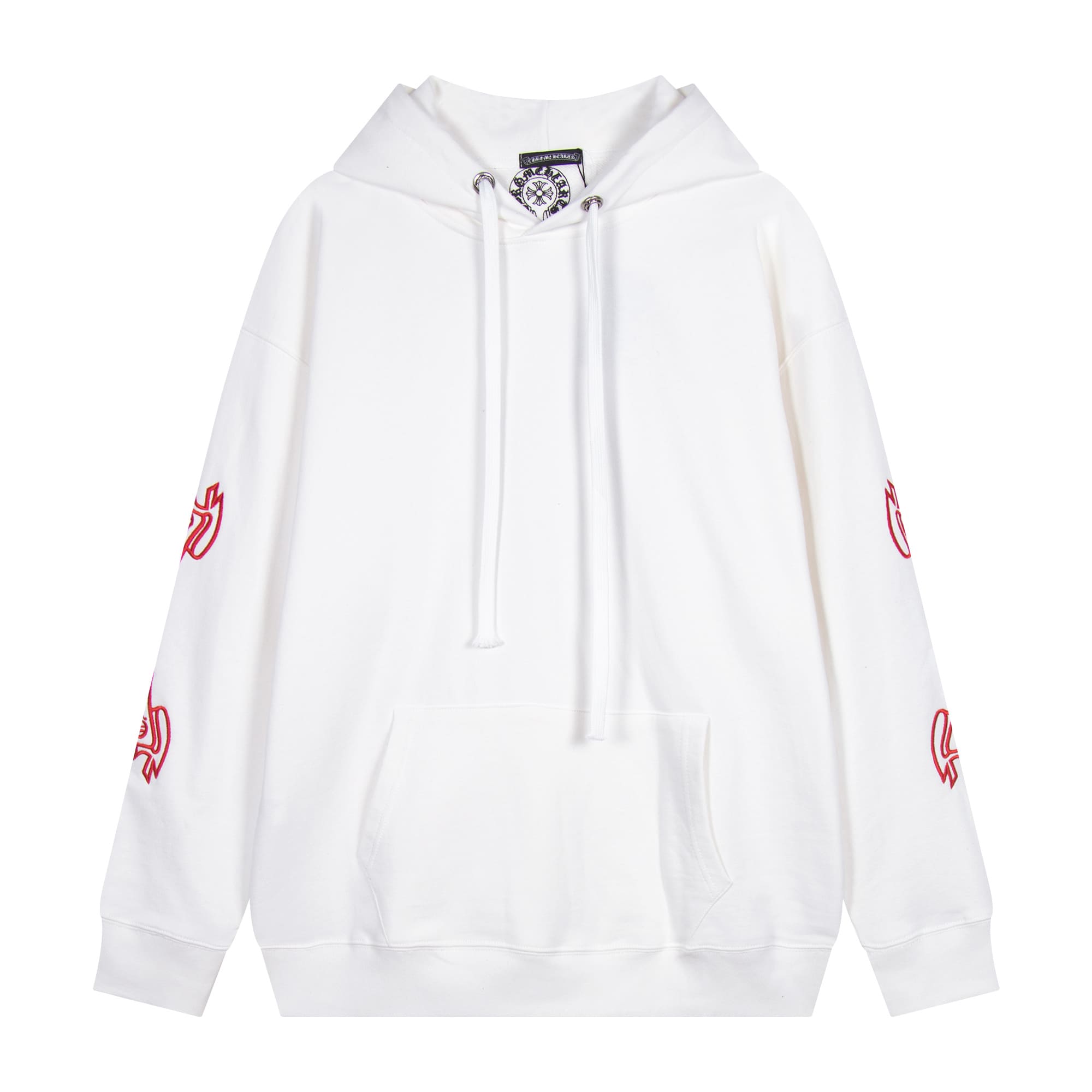 Chrome Hearts White Gothic Horseshoe Cross Hoodie Chrome Hearts White Gothic Horseshoe Cross Hoodie