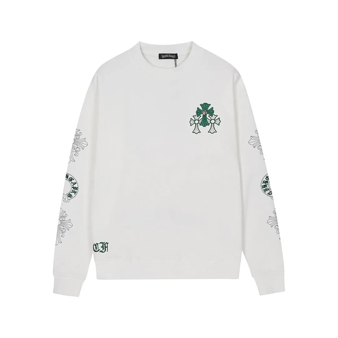 Chrome Hearts White Green Cross Floral Crewneck Sweatshirt Chrome Hearts White Green Cross Floral Crewneck Sweatshirt