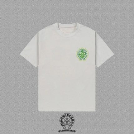 Chrome Hearts White Green Fleur-De-Lis Graphic T-Shirt