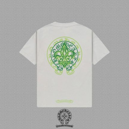 Chrome Hearts White Green Fleur-De-Lis Graphic T-Shirt