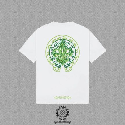 Chrome Hearts White Green Gothic Fleur Graphic T-Shirt