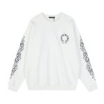Chrome Hearts White Horseshoe Crewneck Sweatshirt