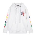 Chrome Hearts White Multi Color Cross Hoodie