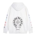 Chrome Hearts White Multi Color Horseshoe Zip Up Hoodie
