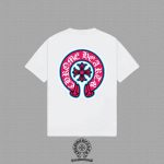Chrome Hearts White Pink Horseshoe Cross Graphic T-Shirt