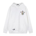 Chrome Hearts White Triple Cross Pullover Hoodie
