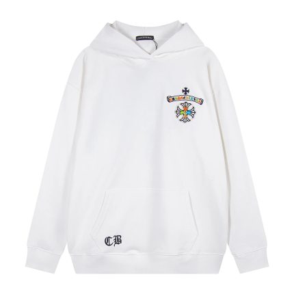 Chrome Hearts White Triple Cross Pullover Hoodie