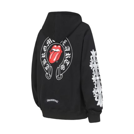 Chrome Hearts x Rolling Stones Black Zip-Up Hoodie
