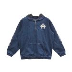 Ruckus Hooded Denim Cross Patch Jacket